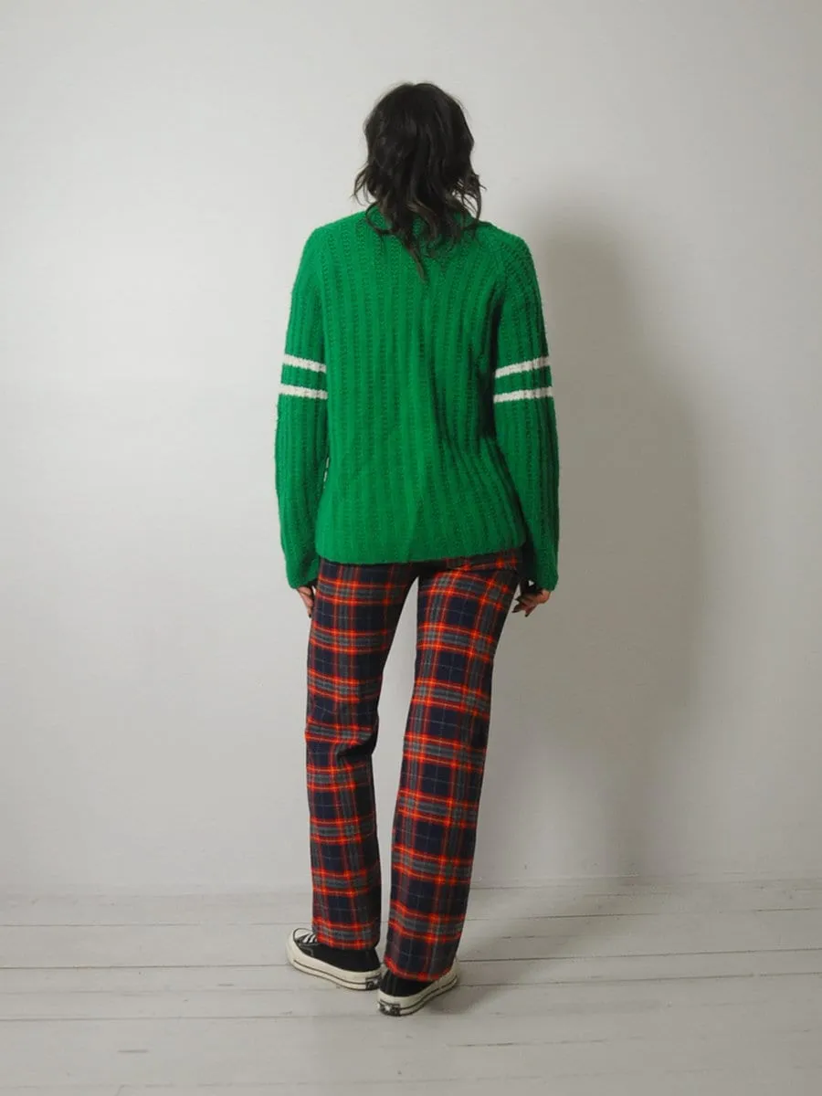 1970's Lucky Kelly Green Cardigan