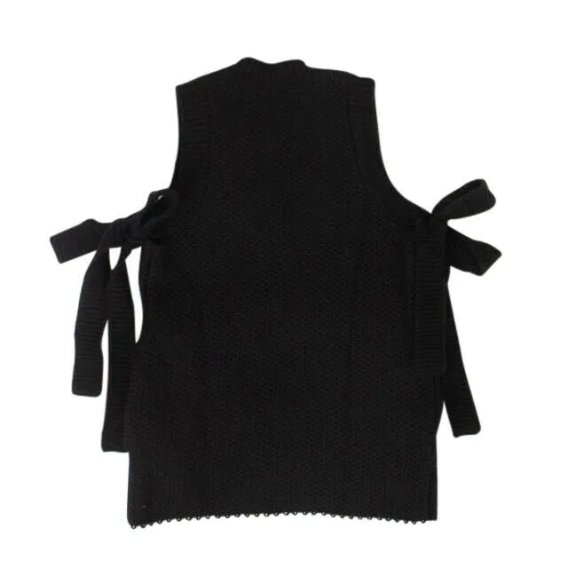 Alanui Cashmere Sleeveless Knit Sweater - Black