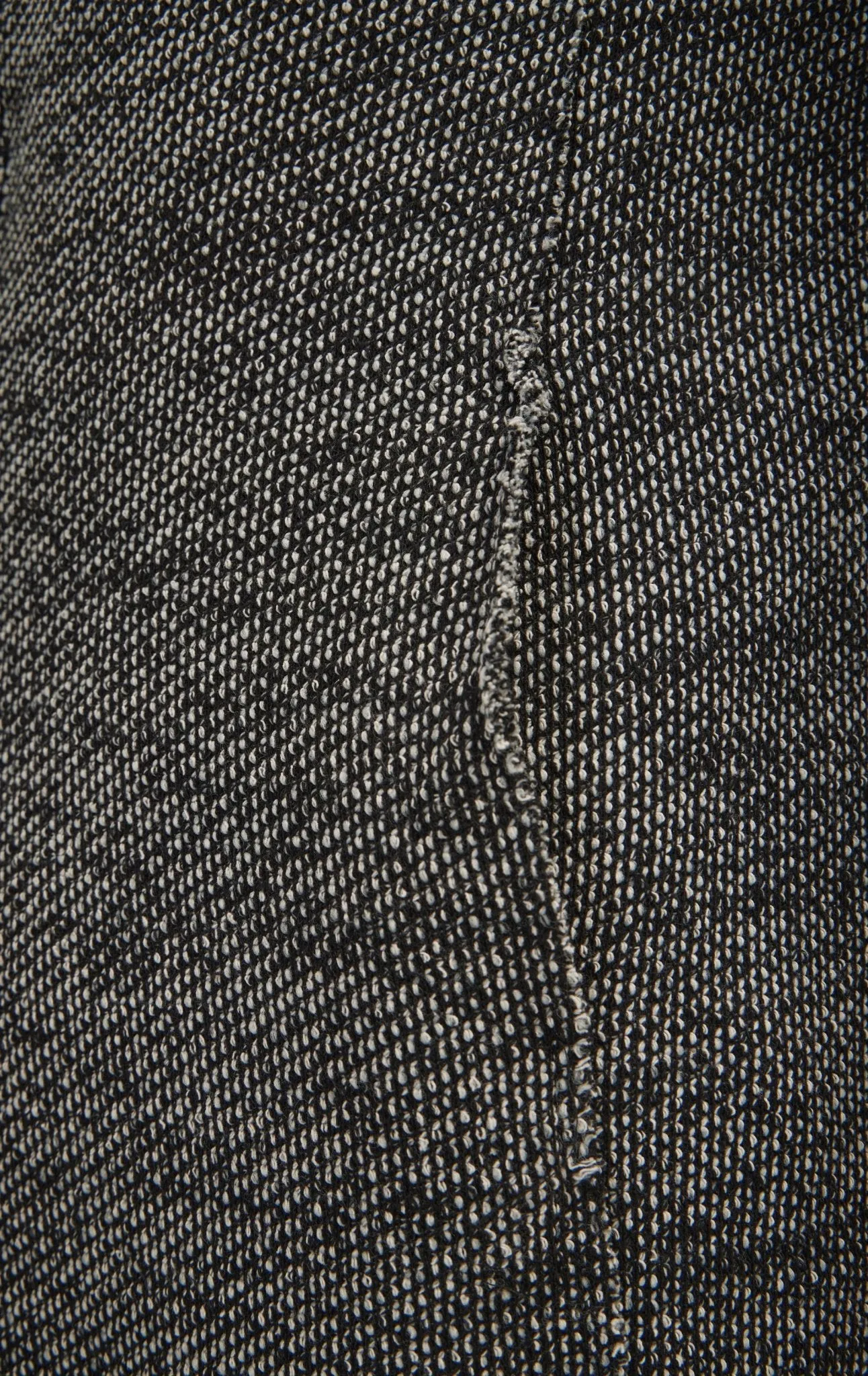 Asymmetrical Hidden Placket Button Closure Cardigan - Black White