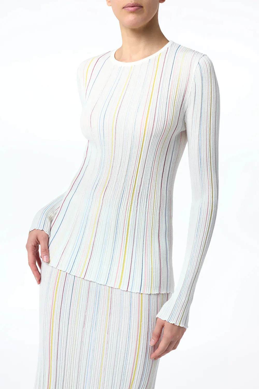 Augie LS Crew Stripes
