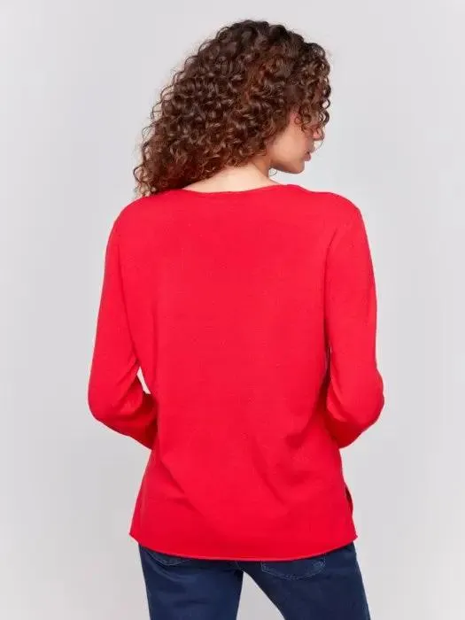 Basic V Neck Long Sleeve Sweater