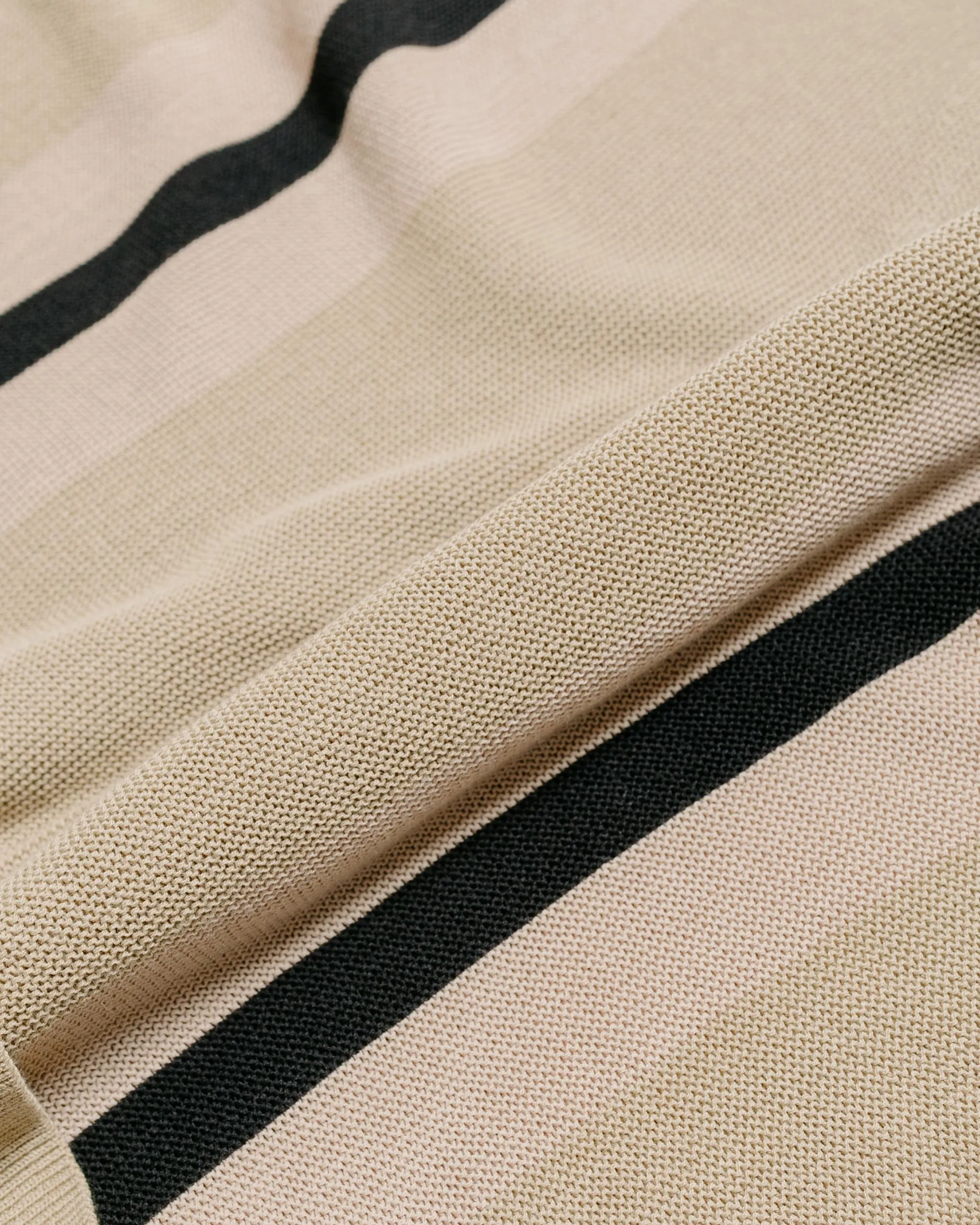 Beams Plus Cardigan Stripe Beige