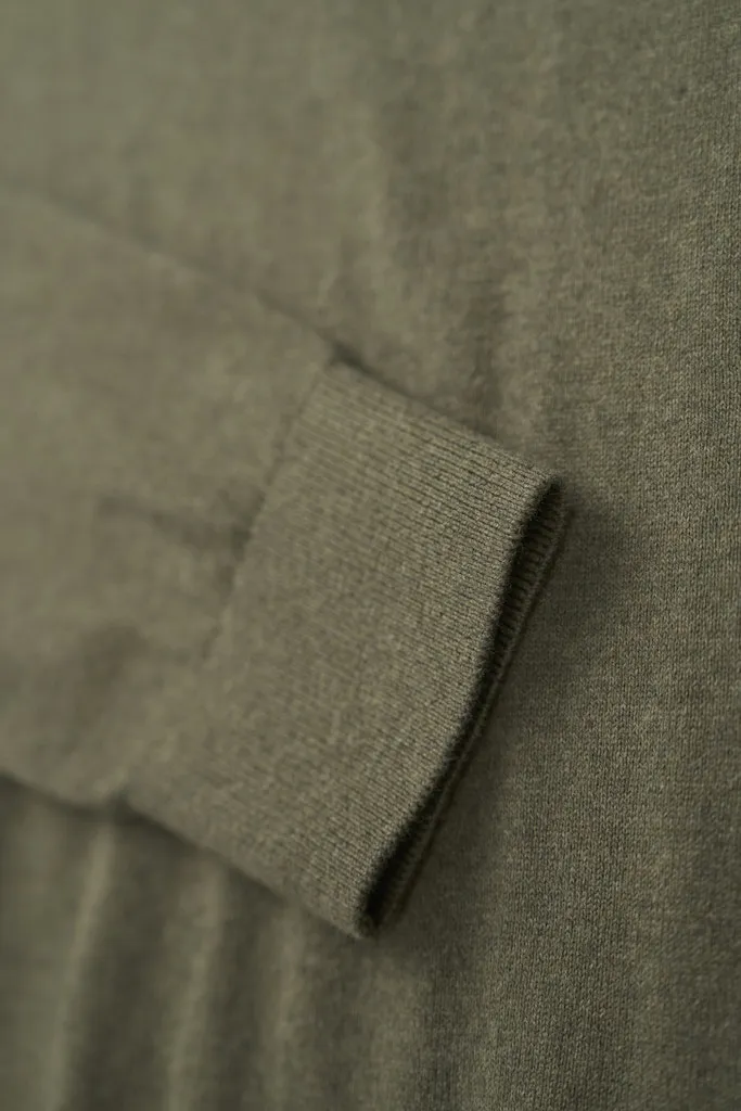 Bugatti - Cotton Cashmere Half Zip, Forest Green