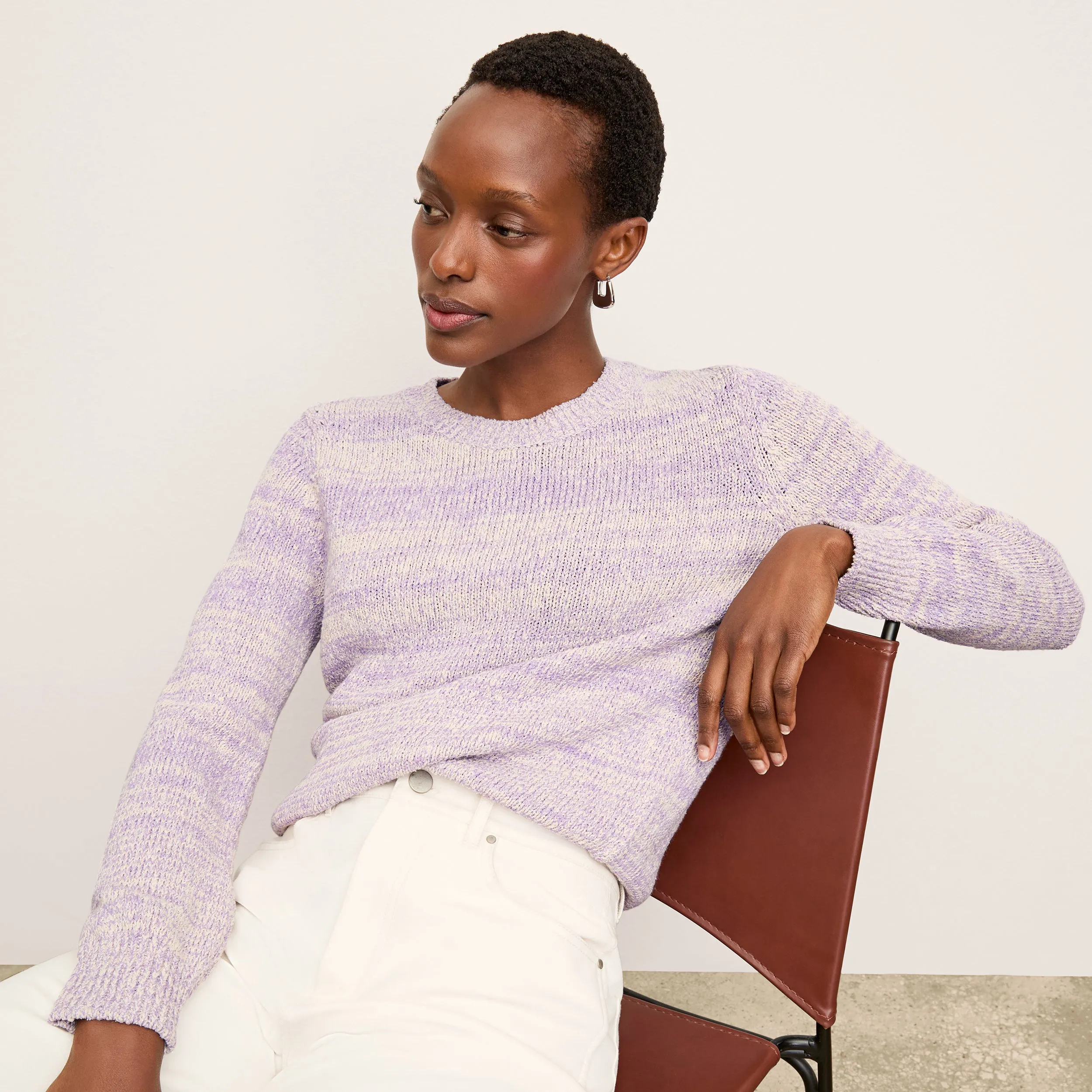 Butler Sweater - Knit Boucle :: Dusty Lavender