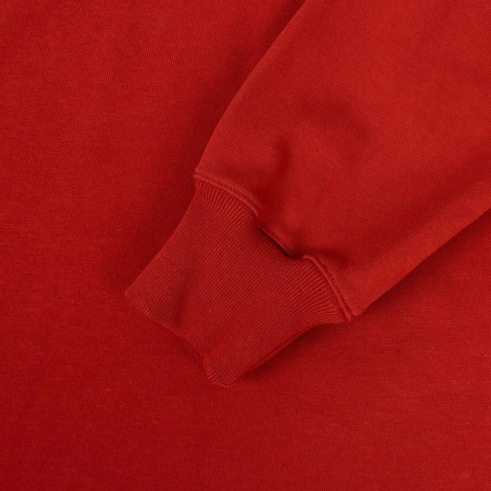 Cardinal Red Cotton Knit Hooded Sweater