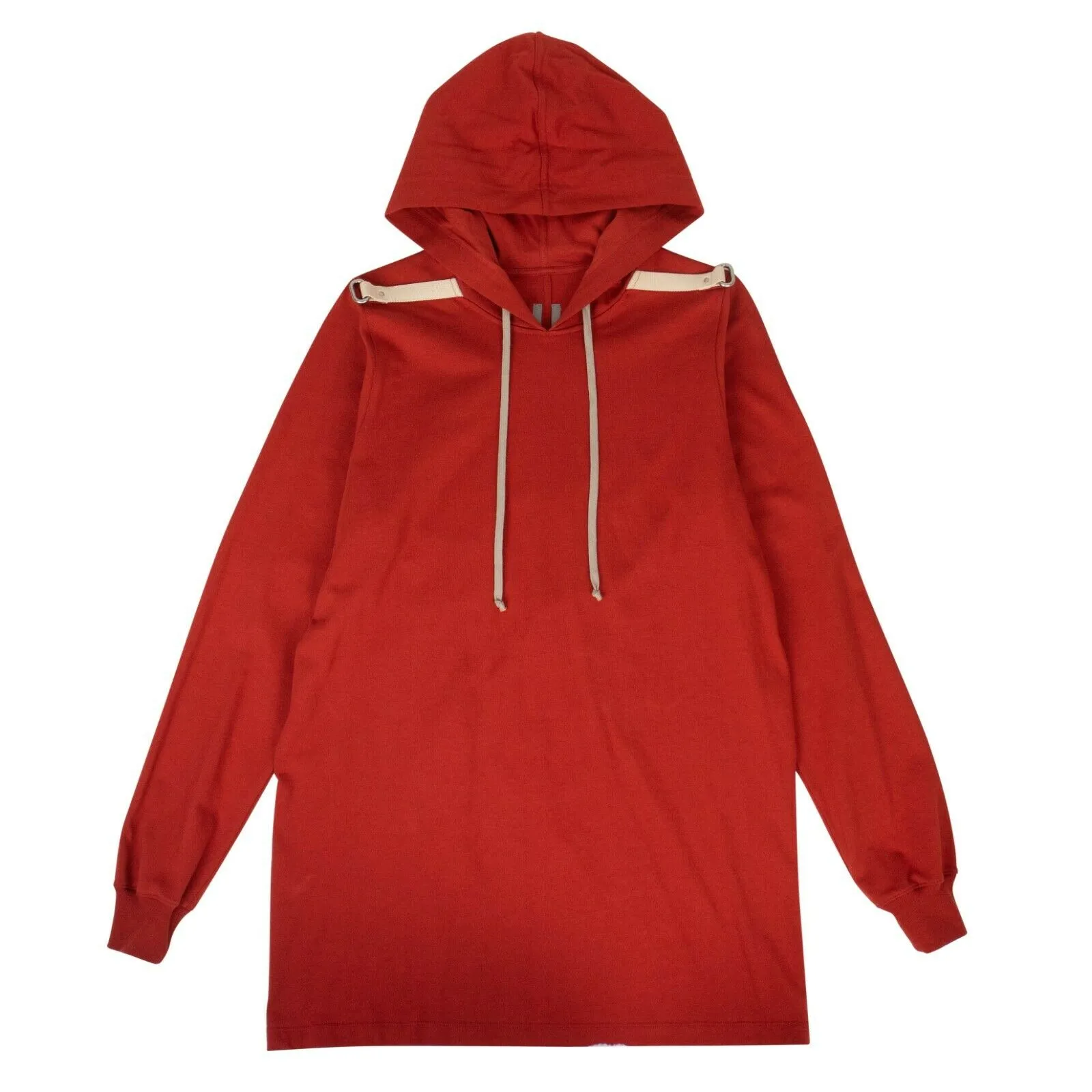 Cardinal Red Cotton Knit Hooded Sweater
