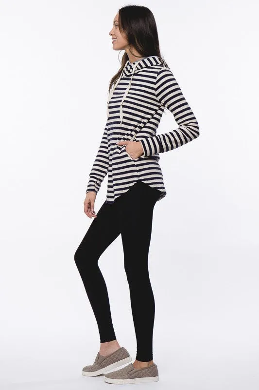 Clara Striped Terry Hoodie
