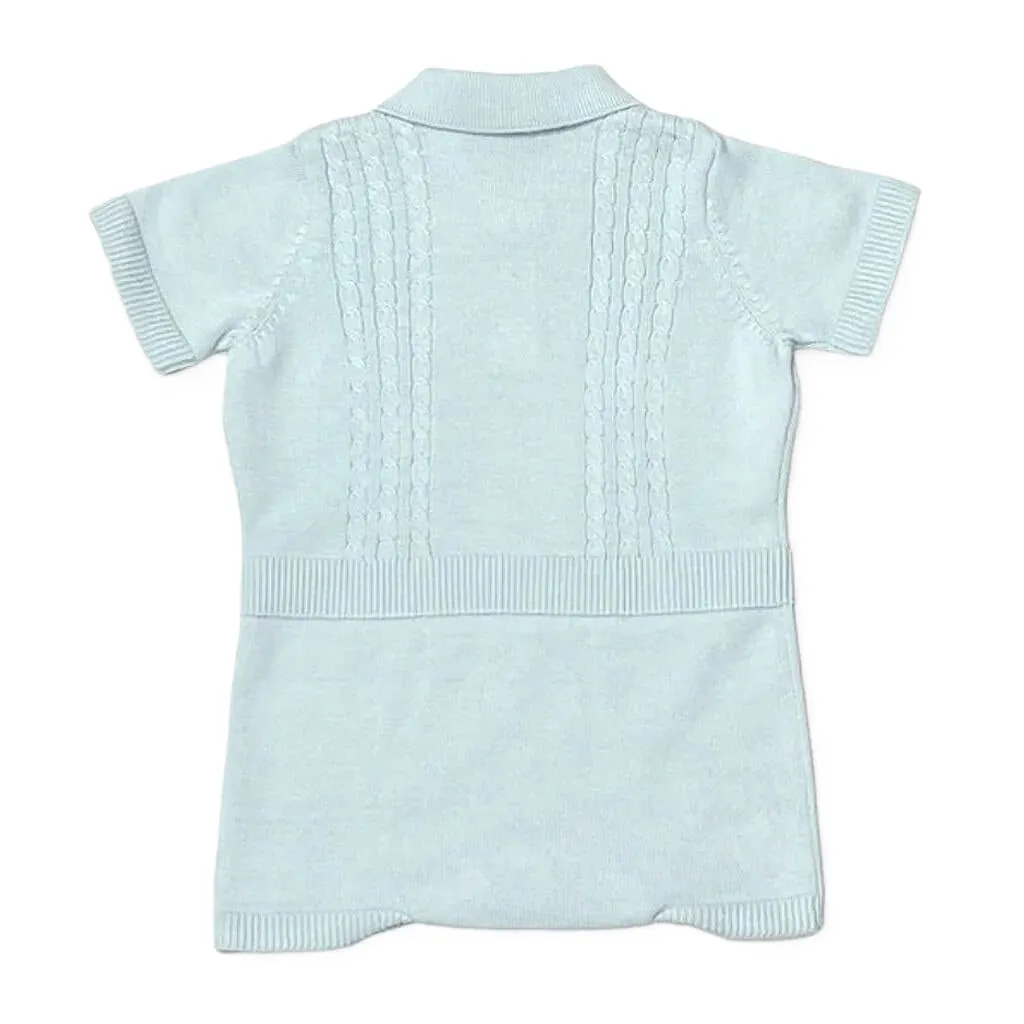 Collar and Cable Knit Bodysuit