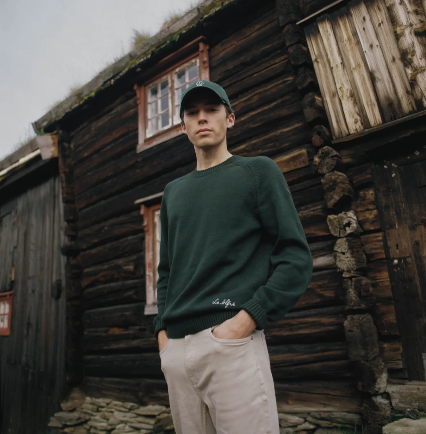 Cotton Crewneck Hunter Green Sweater