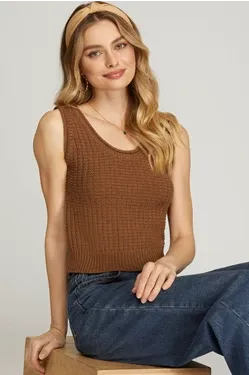 Ellis Sleeveless Textured Lightweight Sweater Top *FINAL SALE*