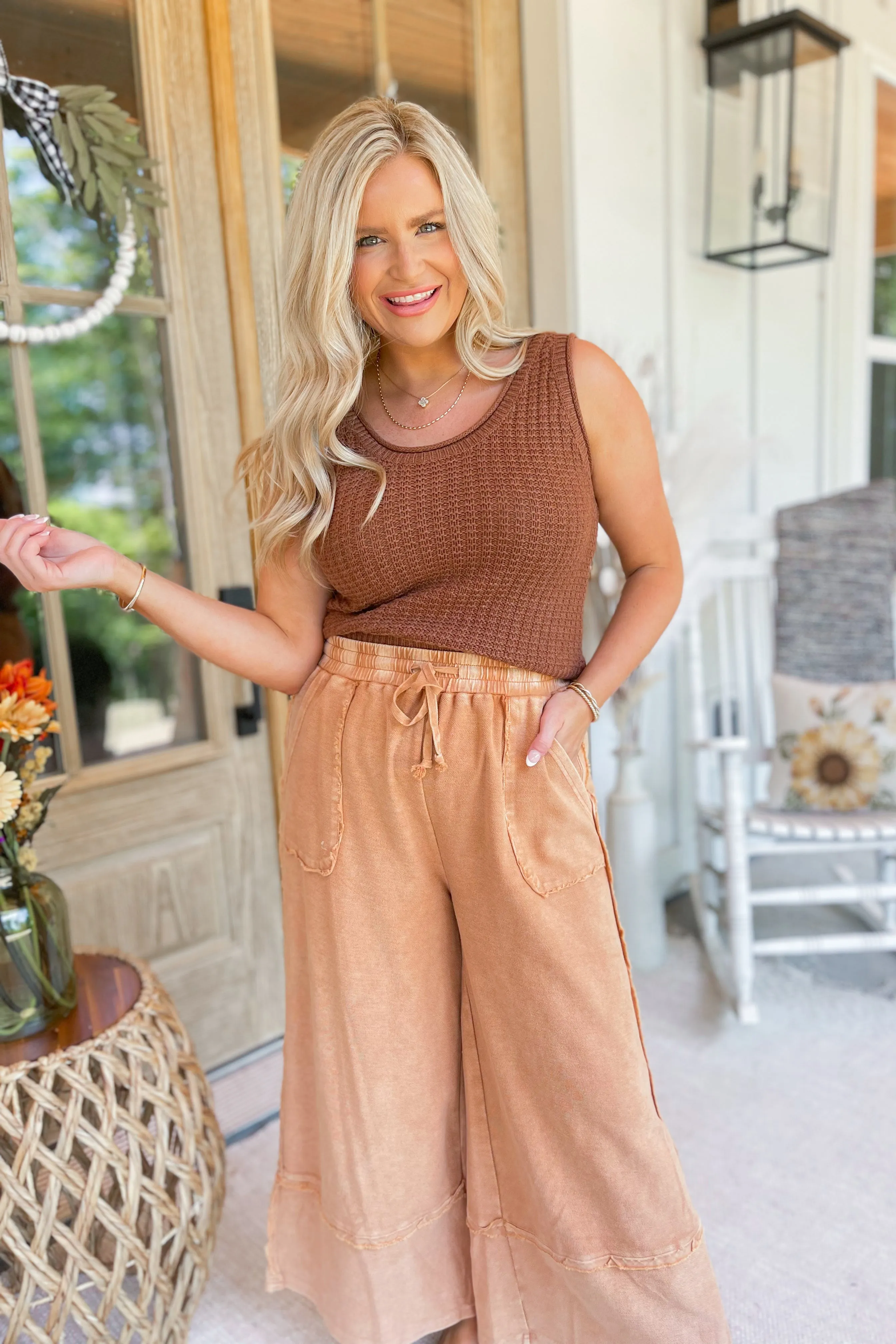 Ellis Sleeveless Textured Lightweight Sweater Top *FINAL SALE*