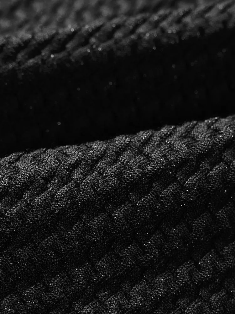 Half-High Collar Knit Top