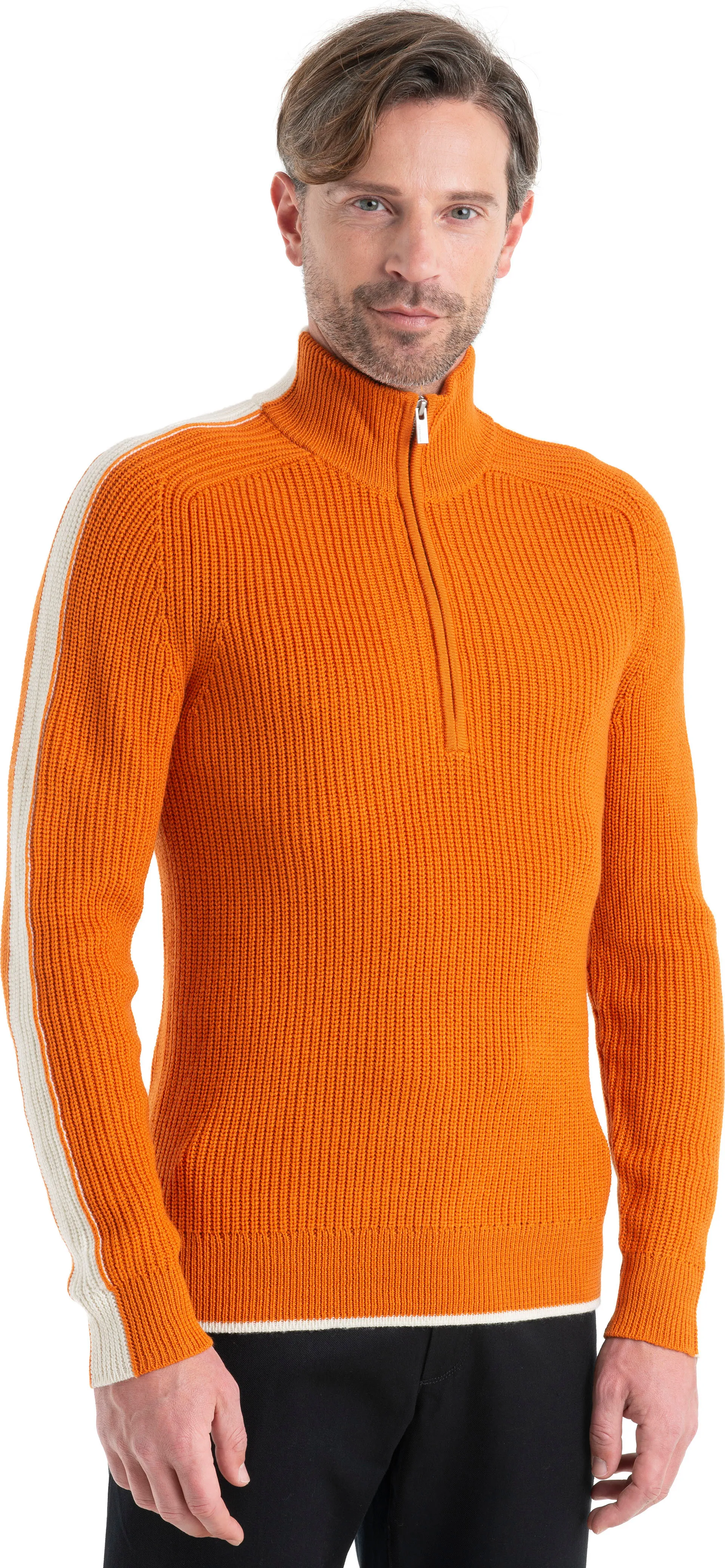Icebreaker Men&#x27;s Lodge Long Sleeve Half Zip Sweater Earth/Undyed/Cb | Buy Icebreaker Men&#x27;s Lodge Long Sleeve Half Zip Sweater Earth/Undyed/Cb here | Outnorth