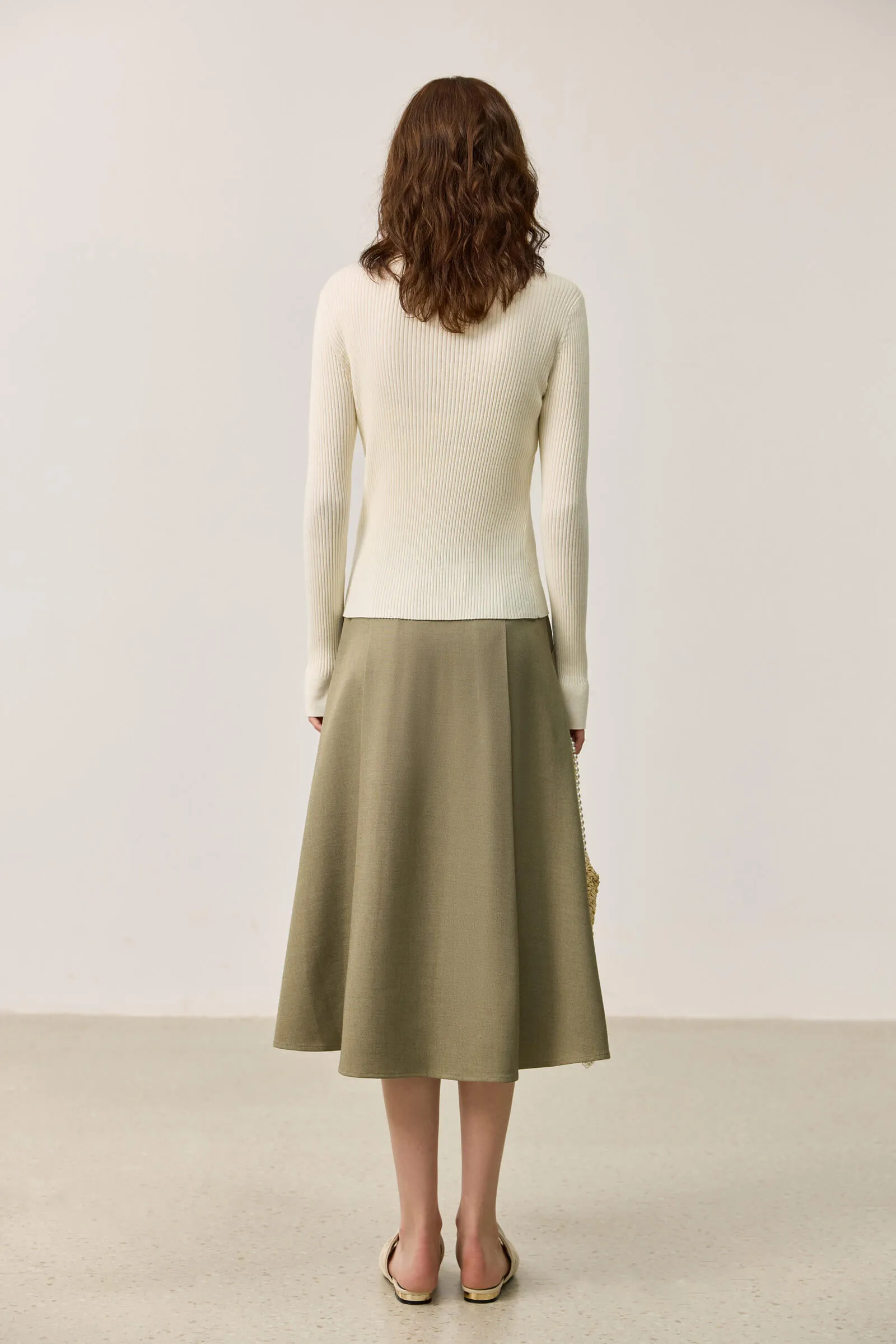 LILY Wool-Blend V-neck Sweater