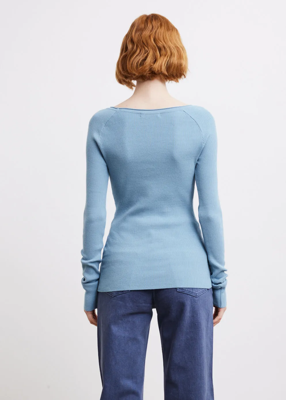 Long Sleeve Rib Knit Sweater