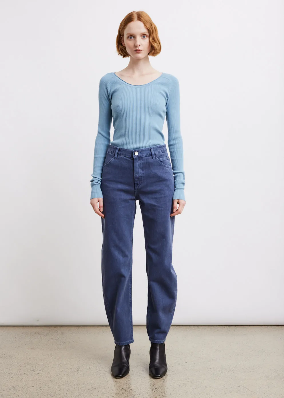 Long Sleeve Rib Knit Sweater