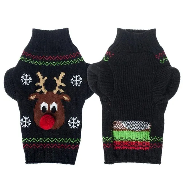 Pet Halloween Cartoon Striped Clown Cute Santa Claus Christmas Dog Sweater Pet Winter Knitwear Warm Clothes Costume