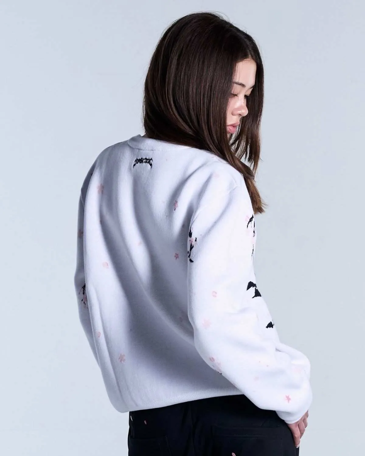 Sakura White Knit Sweater