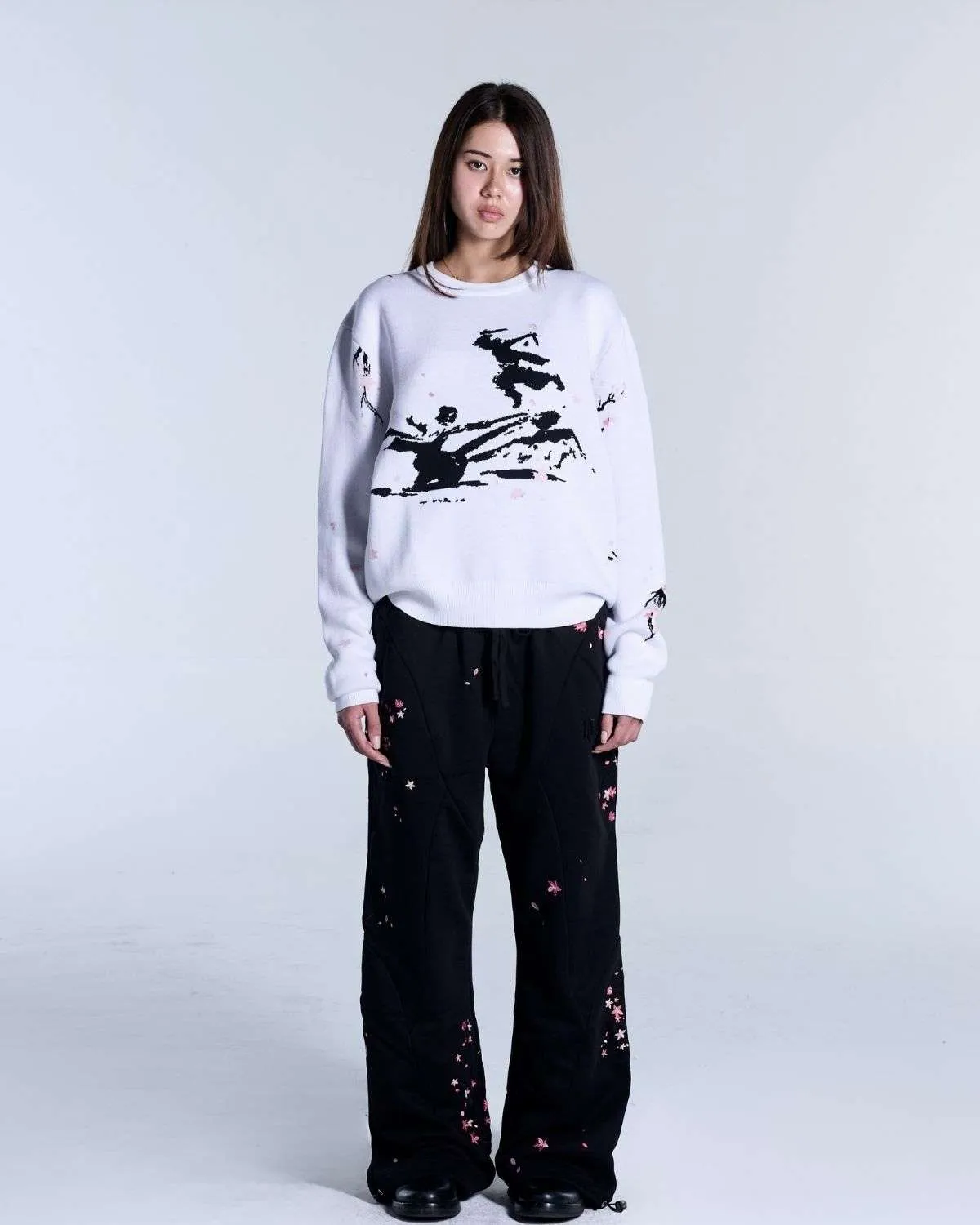 Sakura White Knit Sweater