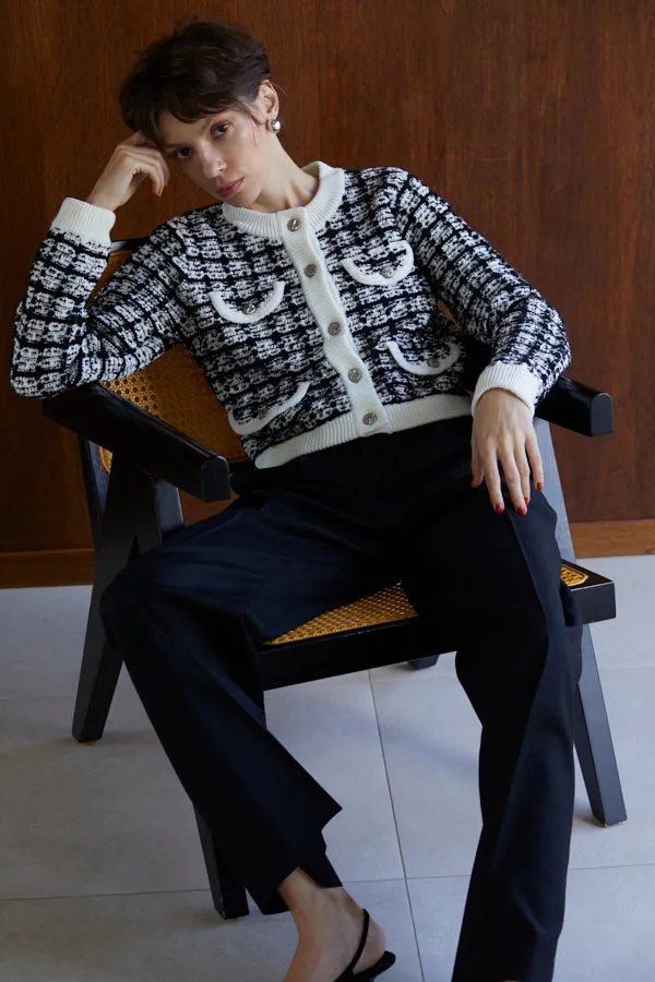 Scarlett Knit Cardigan  <br> -BLK-