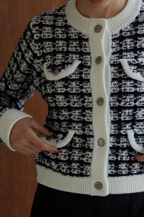 Scarlett Knit Cardigan  <br> -BLK-