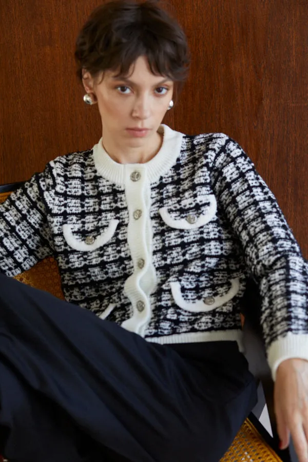 Scarlett Knit Cardigan  <br> -BLK-