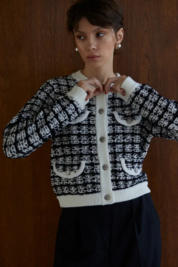 Scarlett Knit Cardigan  <br> -BLK-