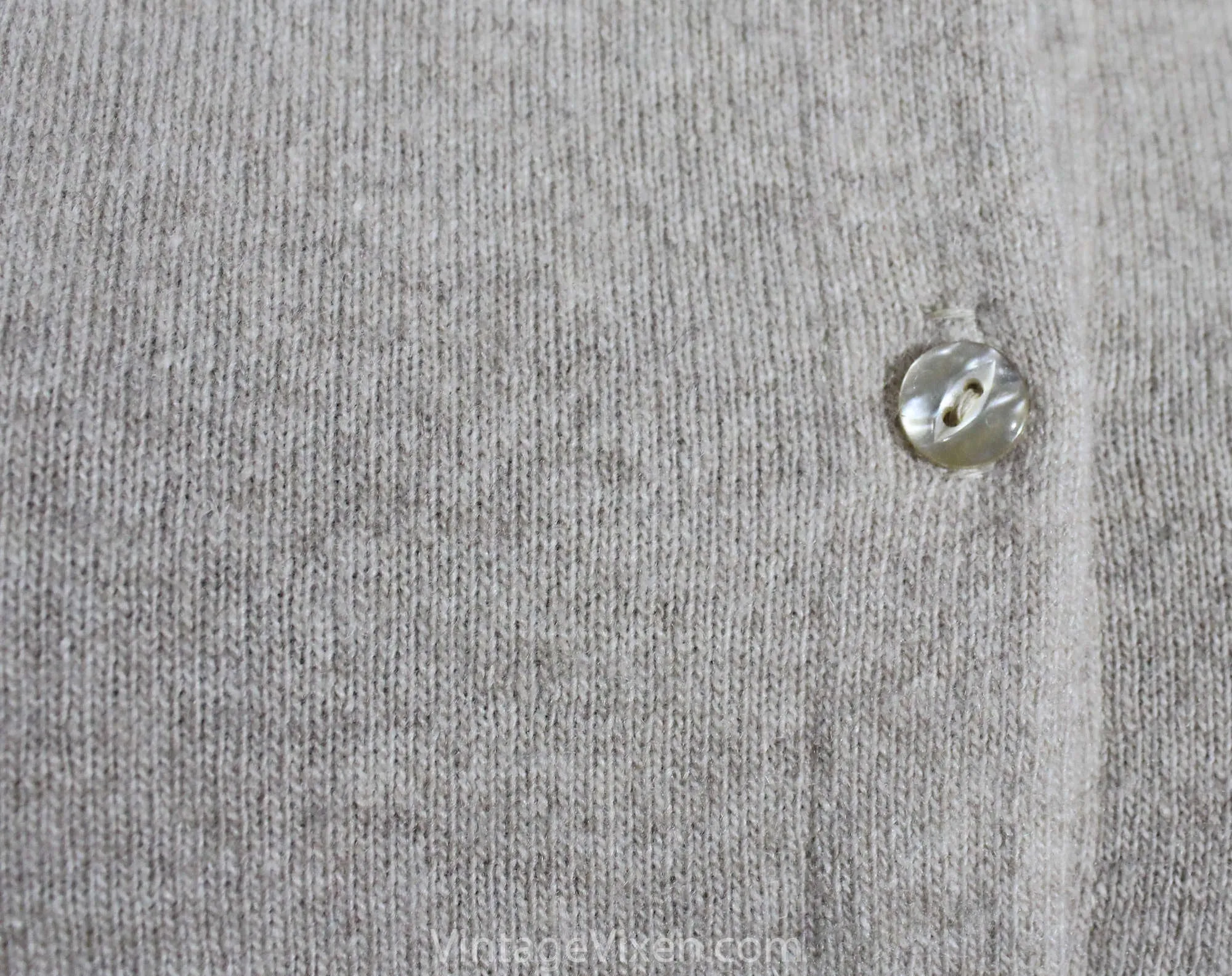 Size 10 Cashmere Cardigan - Beige Taupe Button Front Sweater - Timeless Luxury Knit Hadley Cashmere - Medium Large Fall Autumn - Bust 37.5