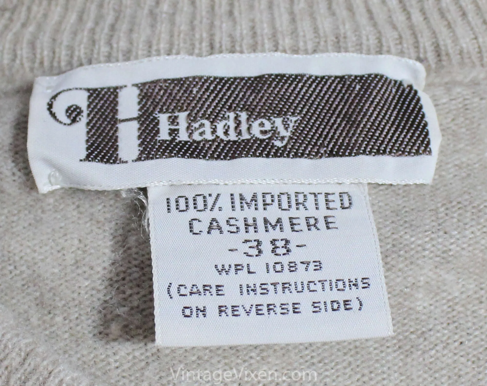 Size 10 Cashmere Cardigan - Beige Taupe Button Front Sweater - Timeless Luxury Knit Hadley Cashmere - Medium Large Fall Autumn - Bust 37.5