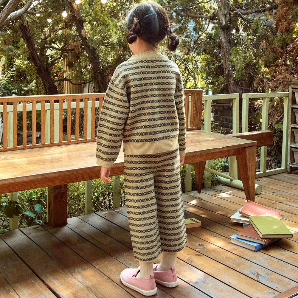 Striped Knit Top & Pants Set