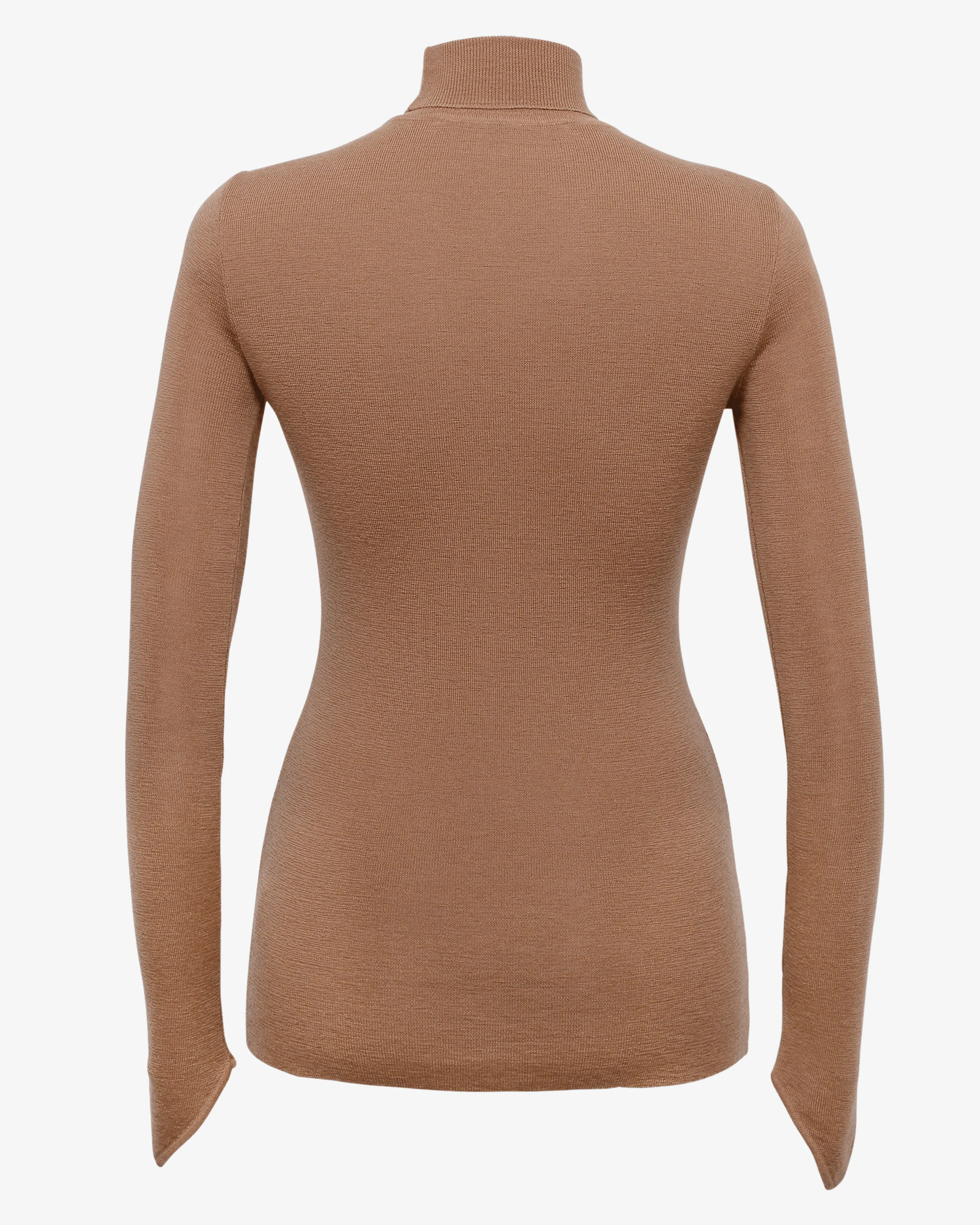 The Merino Turtleneck Point Sleeve Sweater - Spice